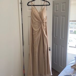 Champagne bridesmaid dress